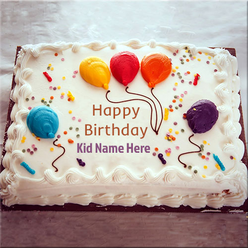Write Name On Happy Birthday Wishes cake For Kids