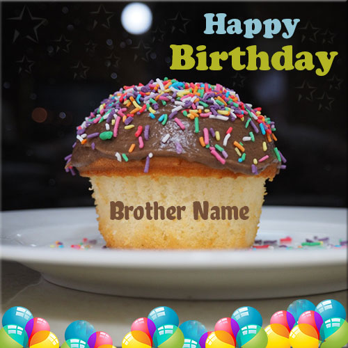 Write Name On Happy Birthday Cakes For Brother