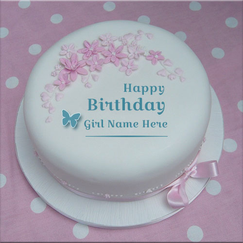 Write Your Name On Happy Birthday Cakes For Girls 