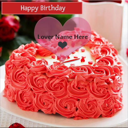 Write Name On Happy Birthday Cake For Lover