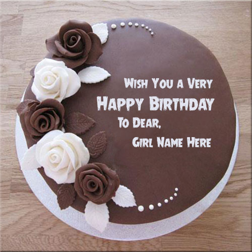 Write Your Name On Happy Birthday Cakes For Girls 