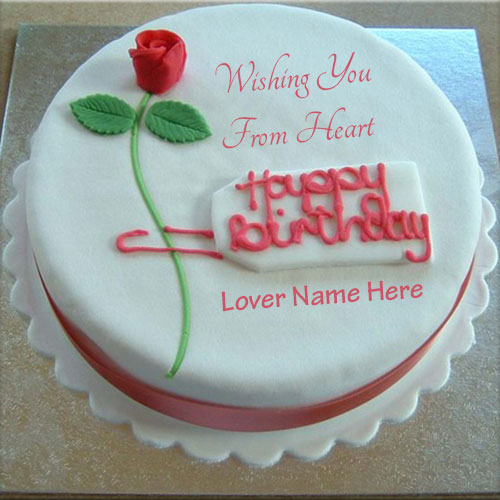 Write Name On Happy Birthday Cake For Lover