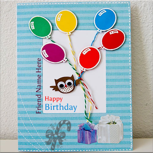 Write Your Name On Birthday cards For Friends